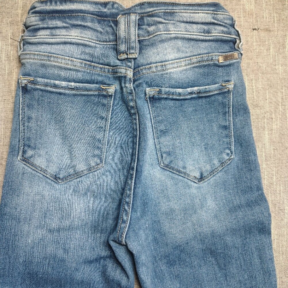 KanCan Maurices Jeans Girls Size 23x29 Flare High Rise Button Fly Ripped Stretch - Picture 10 of 13